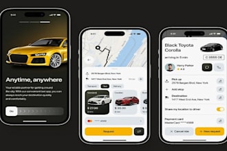 develop car rental app airport booking app truck app ridesharing ev charging app