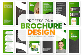design company profile, trifold, bifold brochure, proposal and catalog