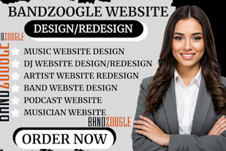 redesign bandzoogle music website design artist  musician band podcast website