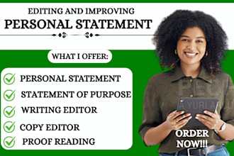 edit and polish your personal statement or statement of purpose