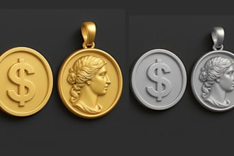 design 3d pendant cad design, sculpt printable 3d coin model bas relief 3d medal