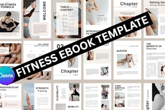 design canva ebook, fitness ebook, canva ebook covers that sell