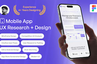 design a stunning mobile app UI UX in figma for ios and android