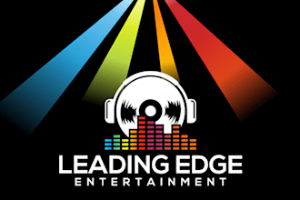 do modern dj music, studio, radio, and entertainment logo