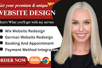 design or redesign german wix website, wix studio site, shopify store or webshop
