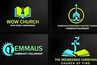 design modern church religious and ministry business logo