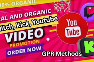do organic twitch and kick promotion to active followers and live viewers