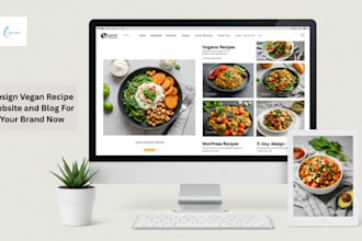 design a vegan recipe wordpress SEO website, blog in 3 days