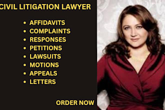 be your civil litigation lawyer and help you prepare lawsuits, motion, complaint