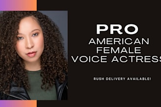 record your natural, professional american female voice over