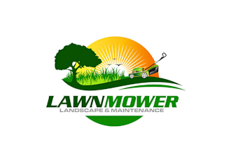 design modern landscape trimming agriculture and lawn care business logo