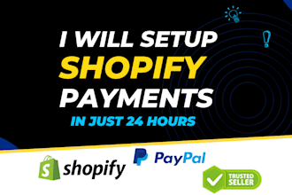 activate shopify payments, paypal and stripe integration