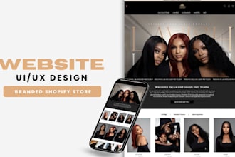 do shopify website design and redesign, hair extension website, shopify store