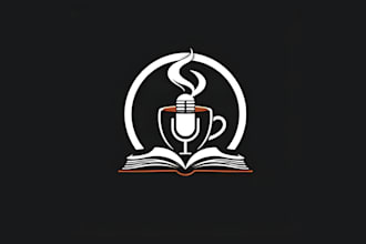 design coffee shop or cafe podcast logo any graphics design