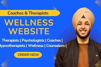 design a mental health, therapy, wellness, and counseling website