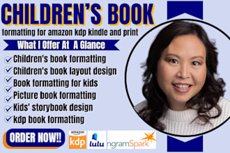 children book formatting, picture book illustrator, book cover, book promotion