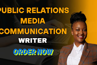 do research and writing on public relations, communication, media, apa, mla