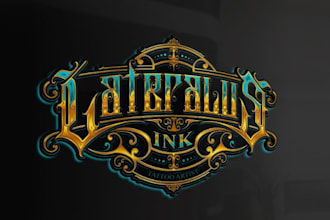 make vintage logo design for business, tattoo barbershop