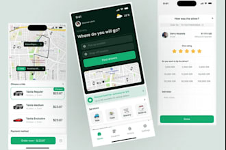 develop flight or taxi booking app, driver app, restaurant website, uber clone