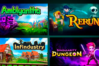 design steam capsule art, game UI, concept art character design banner  steam ui