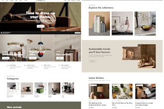 build furniture shopify store,wix interior design website,dropshipping homedecor
