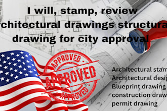 stamp, review architectural drawings structural drawing, city permit house plan