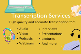 transcribe your audio to text accurately and quickly