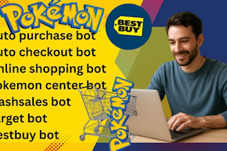 write script for auto purchase bot, popmart bot, auto buying, boxlunch bot