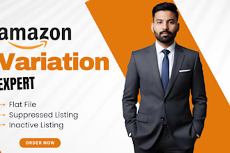 create variation listing and parent child listing on amazon