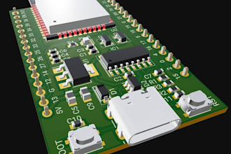 do pcb design pcb layout circuit schematic 3d model esp32 code for audio project