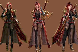 create 3d character modeling 3d metahuman 3d character design for game and film