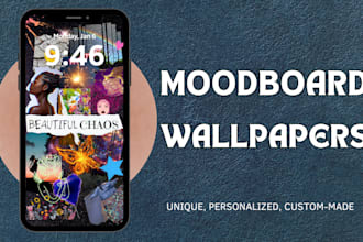 create a custom moodboard style wallpaper for your phone