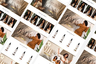 design a hair extension beauty store or salon website on shopify