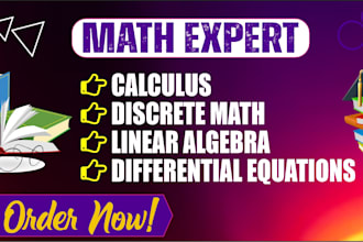 tutor linear algebra, discrete math, calculus 1, 2, 3 differential equations,