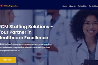 build medical website, healthcare staffing agency website, staffing agency, wix