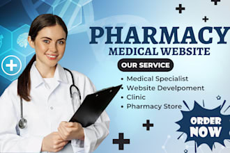 develop pharmacy store medical website clinic doctor appointment website