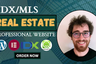 build seo optimized real estate idx mls wordpress website or landing page