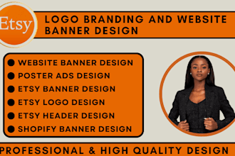 design attractive business header etsy banner website banner logo branding