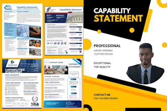 design government capability statement within 8 hrs government contract proposal