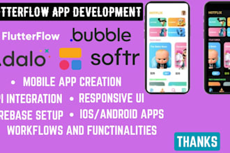build flutterflow app flutter app flutter flow bubble app mobile app developer