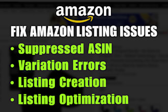 fix amazon listing error, amazon listing creation, amazon variation listing