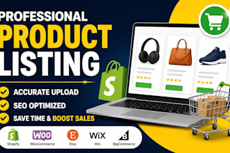 do shopify, woocommerce, etsy product listing and product upload