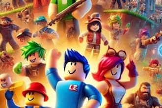 develop a fully playable roblox game with custom UI maps and script working