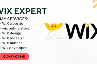build wix website design, wix website redesign, or wix business website design