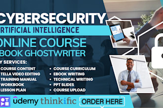 write cybersecurity ebook online course ai ebook ppt slide video training manual