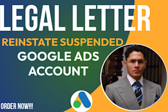 write legal appeal letter to reinstate your suspended google ads account