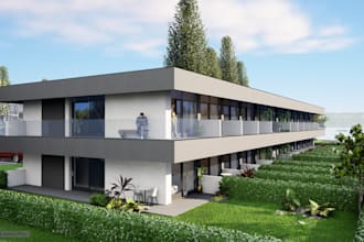 renovate and render 3d exterior for modern apartment,resort,beach,3d elevation