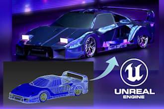 create game ready 3d assets for unreal engine or unity