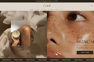 develop skincare shopify store beauty cosmetics store facial kit dropshipping