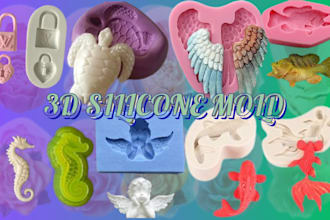 design custom silicone mold, mold boxes and 3d mold models, for 3d printing